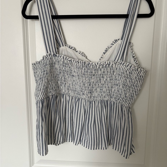 American Eagle Outfitters Navy and White Striped Blouse - Picture 2 of 4